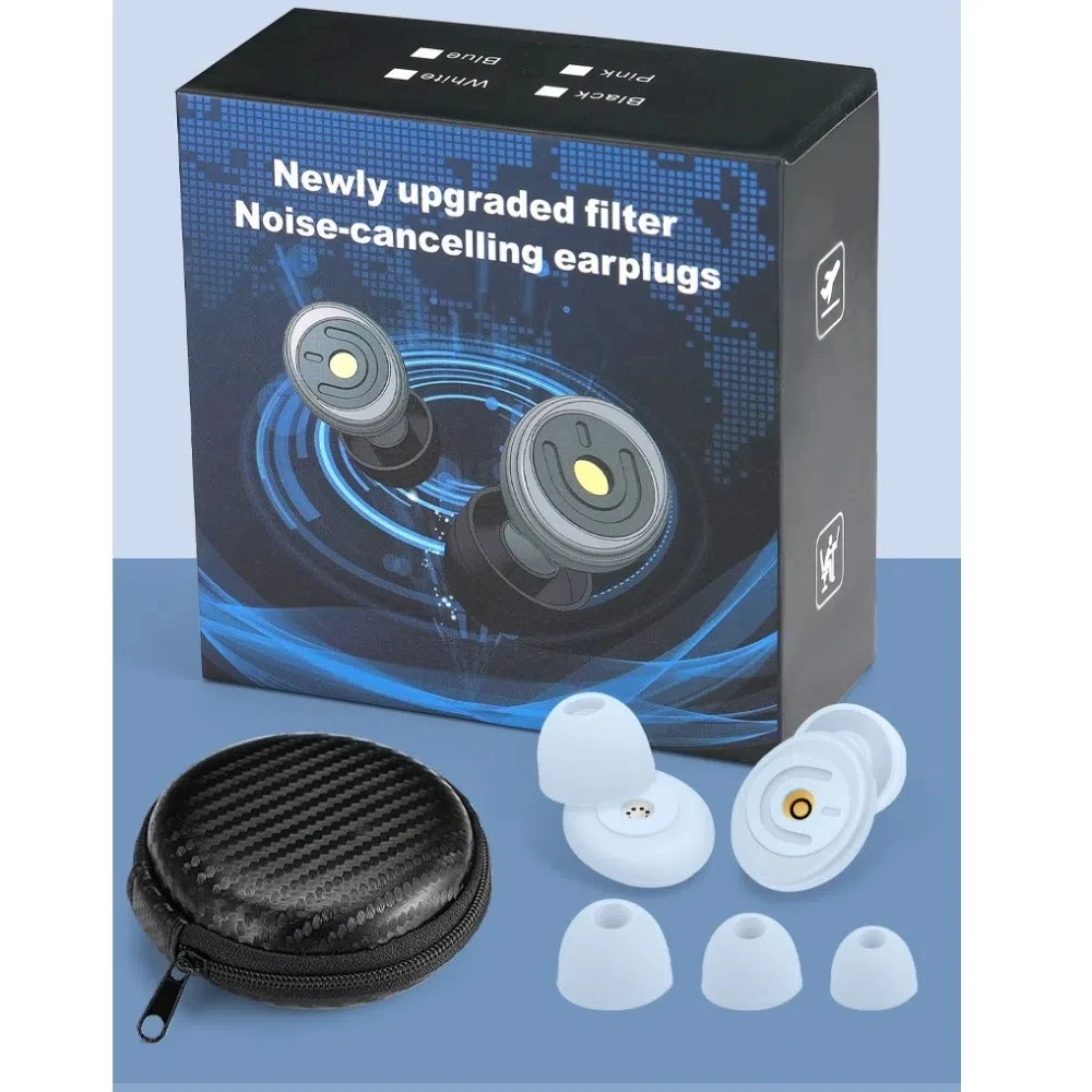 

1 Set 50dB Anti Noise Earplugs with Storage Box Portable Noise Reduction Earplugs Anti-interference Noise-proof
