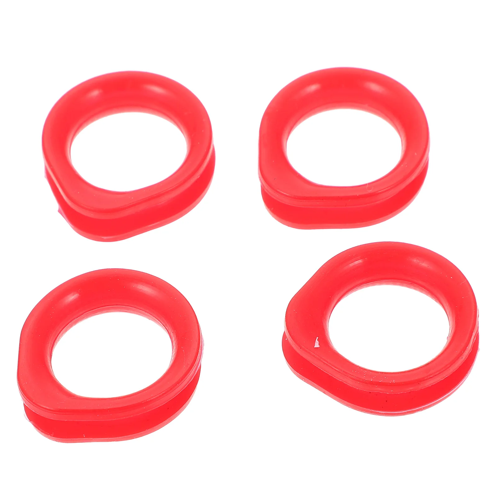 4 قطعة سيليكون مقص خواتم الاصبع المضادة للانزلاق حامي مرن للتهيأ قص الشعر المقصات مريح يده غطاء حلقة #2