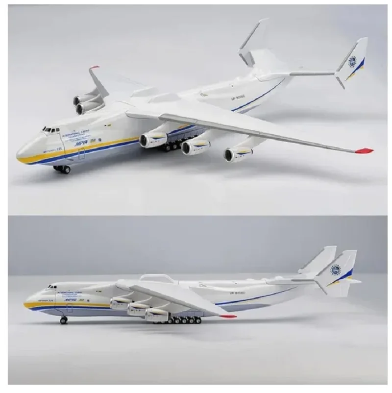 42CM 1/200 Antonov AN-225 AN225 Mriya Transport Aircraft Airplane Resin Plastic Replica Model Toy Adult Fans Collection Display