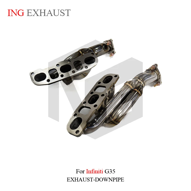 Coletor de escapamento 304 ING para sistema de acessórios de desempenho de bico de escapamento Infiniti G35 3.5L V6