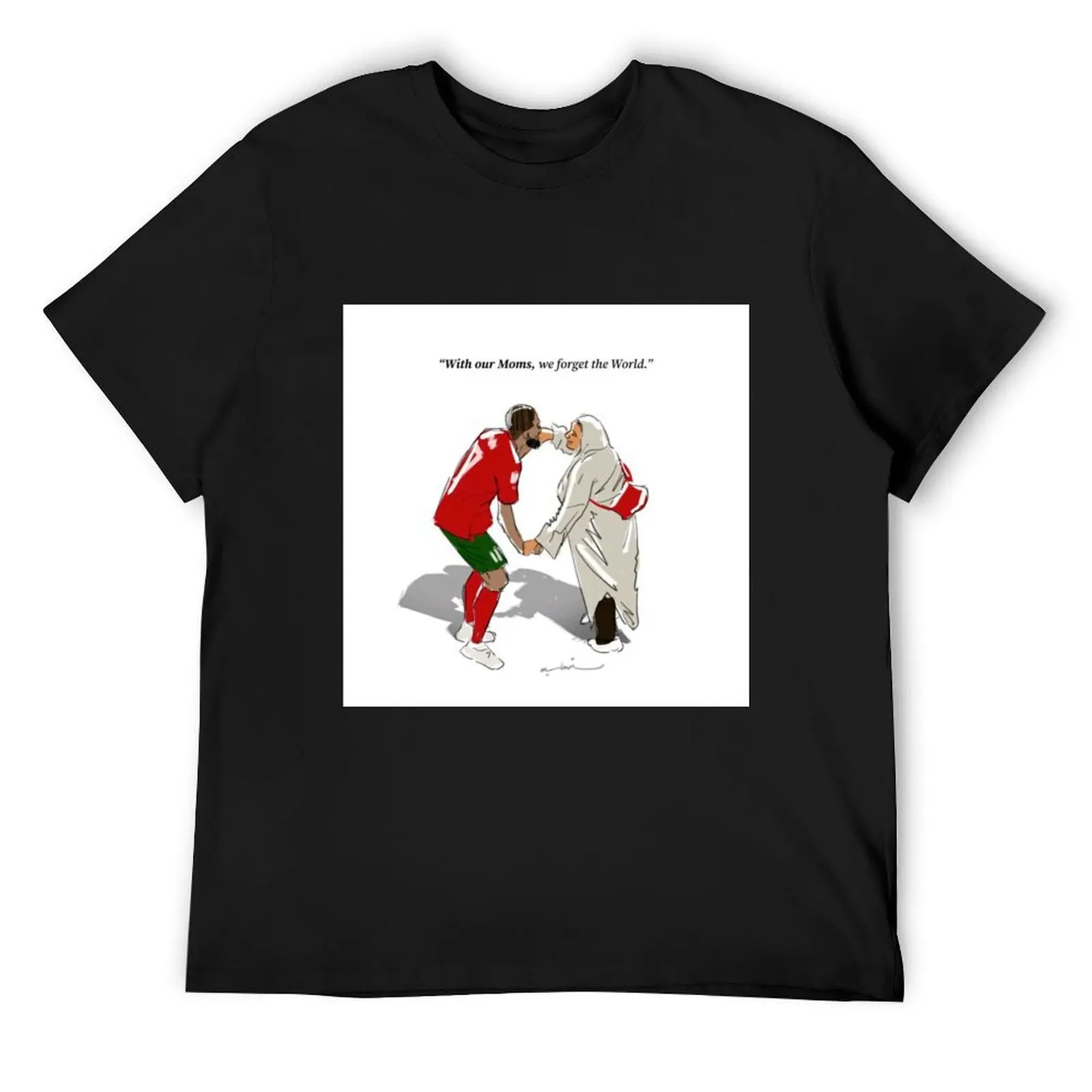 

Moroccan player Sofiane Boufal celebrating with his mother T-Shirt blanks custom shirt men workout shirt
