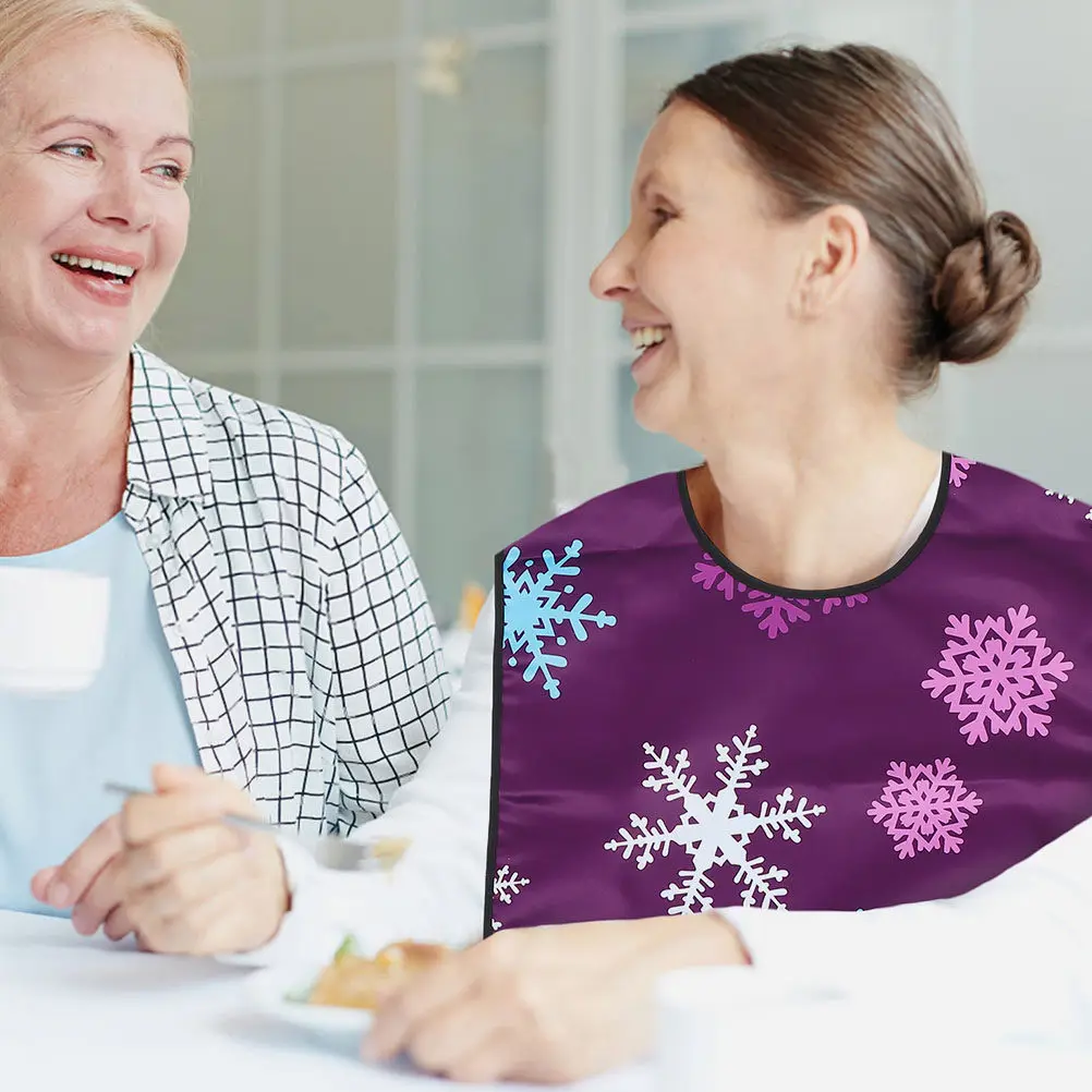 

2 шт. Рождественские регулируемые водонепроницаемые нагрудники для взрослых, пожилых женщин и пациентов, с принтом, на кнопках, защита для одежды, на Рождество