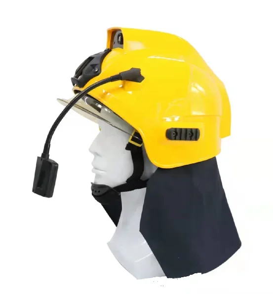 4G firefighter rescue helmet ABS fire proof IR thermal-image camera SOS Alert with Command software VMS