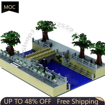 1671 PCS City Engineering bridge MOC Customize Modular Building Block Creative Design Educational DIY Boys Festival Toy Gift