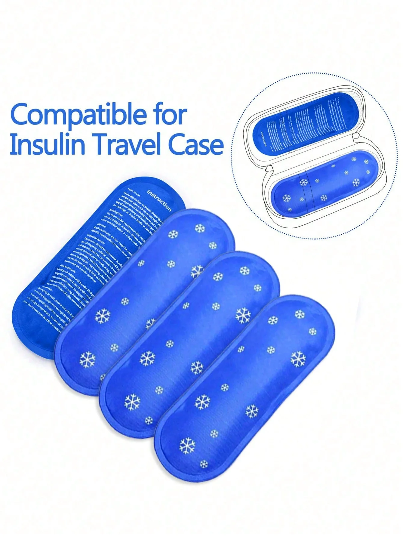 1–6 Stück Insulin-Gel-Eisbeutel, wiederverwendbar, Kühlbeutel, gekühlter Eisstreifen, Kälteisolierung, Eisbeutel für Schmerzlinderung, Medizin, Stora – Detail 7