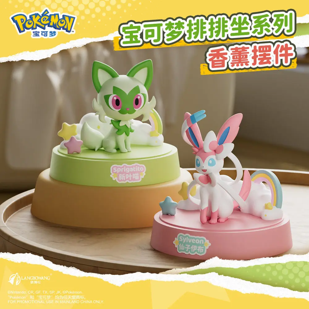 Original Pokemon Animation Game Peripheral Toys Pikachu Gengar Fuecoco Anime Action Aromatherapy Model Figures Collection