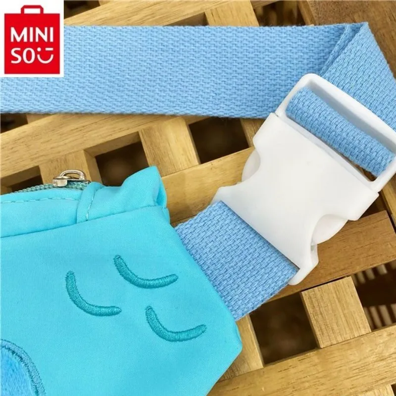 حقيبة كرتون Miniso-Sanrio Crossbody للطلاب ، قبيحة ولطيفة ، فم كبير ، جودة عالية ، حقيبة تخزين متعددة الوظائف