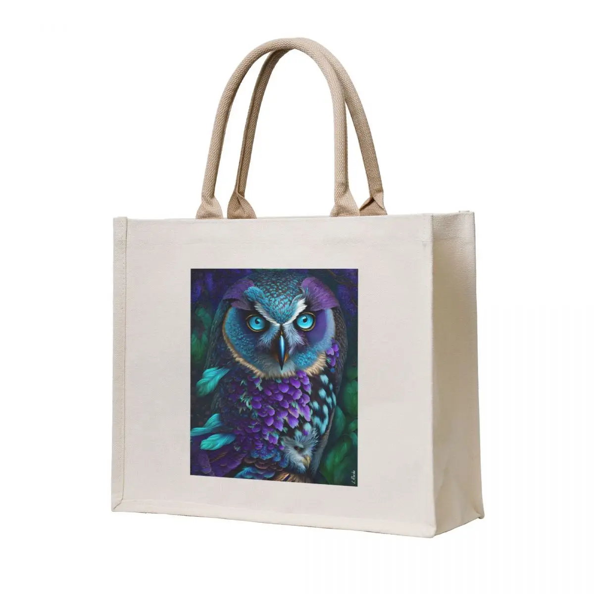 

purple owl Tote Bag Canvas shopping trolley bag canvas shopping bag