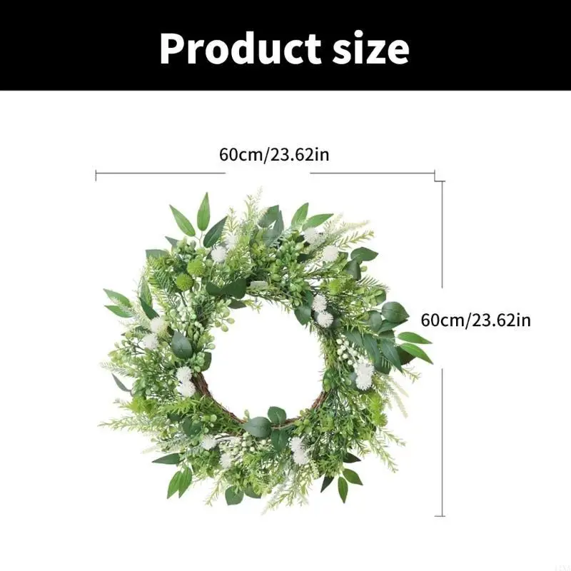

Artificial Flower Wreath for Front Door Farmhouses Spring Wreath for Wedding