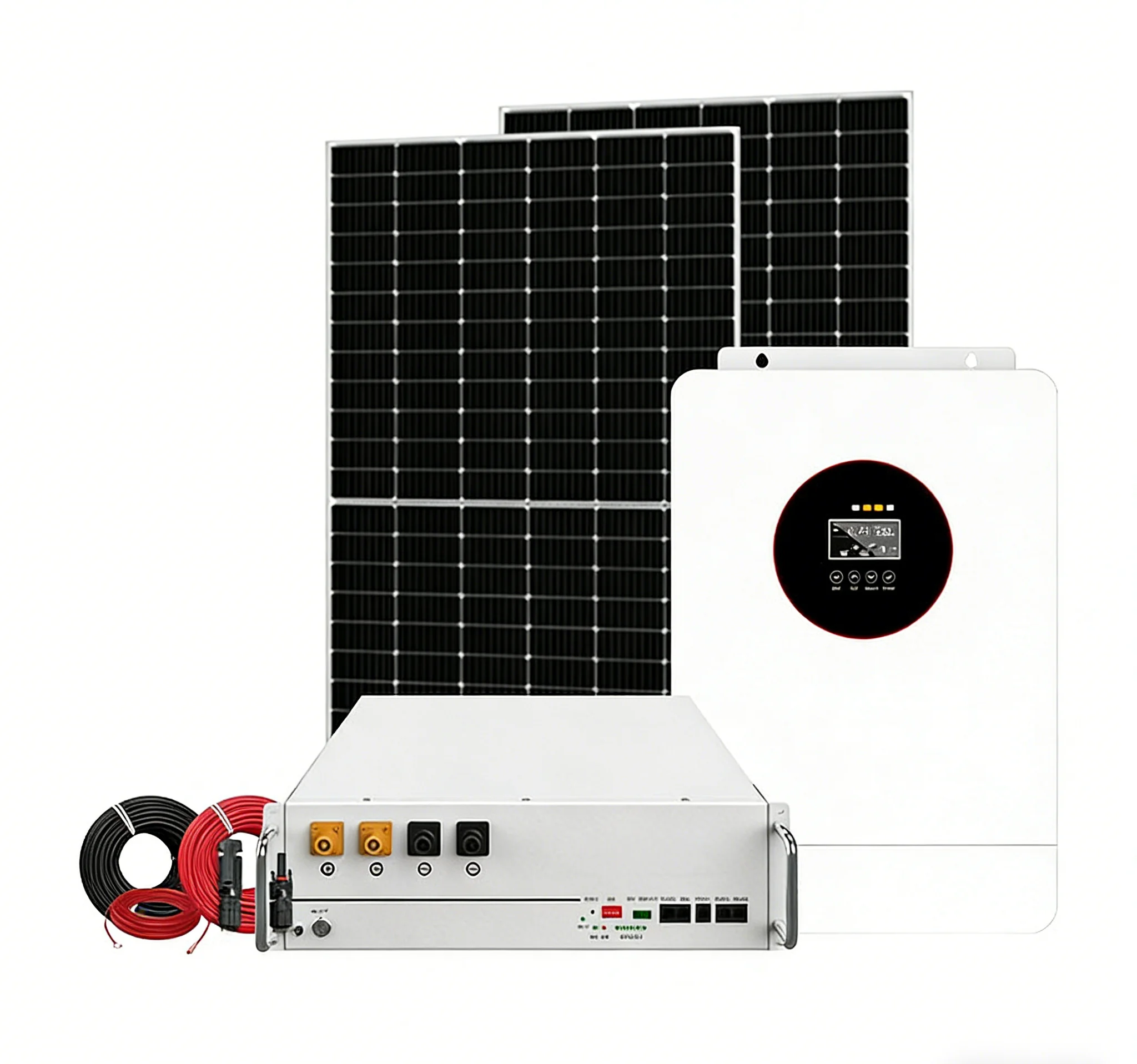 16KWh Home Solar Energy Storage 51.2V Lithium Battery Pack Deep Cycle All in One Hybrid PV System