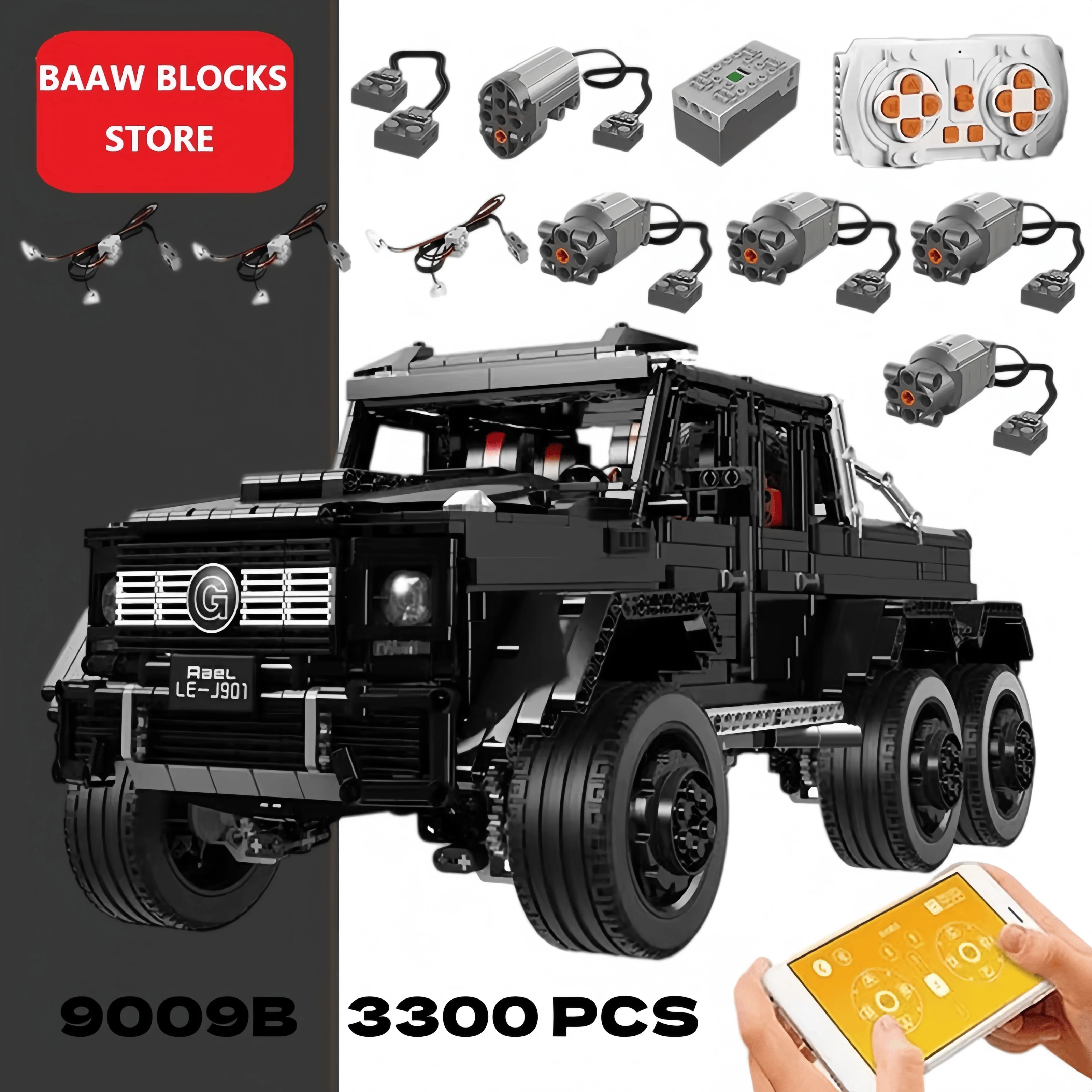 Technical Car APP Remote Control Motor Power SUV Series Building Blocks Bricks MOC Off-road Vehicle Model Sets Boy Toys Kid Gift