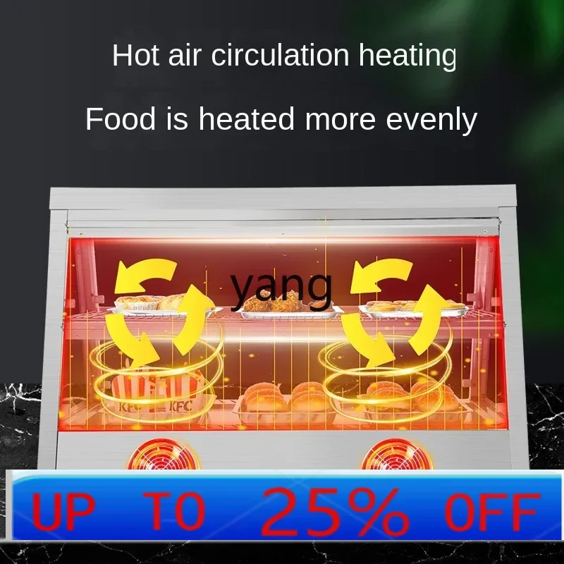 CX  commercial fried chicken breakfast heating incubator large capacity cooked food display cabinet