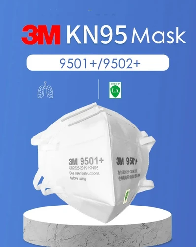 Imagen 2 del producto 50 unids/bolsa 3M KN95 mascarilla facial 9501 +/9502 + Original adulto reutilizable Earloop diadema aprobada banda ancha suave filtrado de partículas 95%