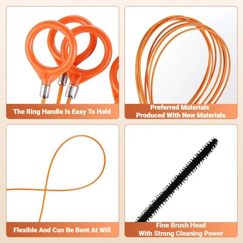 Drain Cleaner Tool Unclogs Hair Debris For Sink Bathroom Kitchen Drainage Bathtub And Shower Strainer Snake Remover Flexible Hai