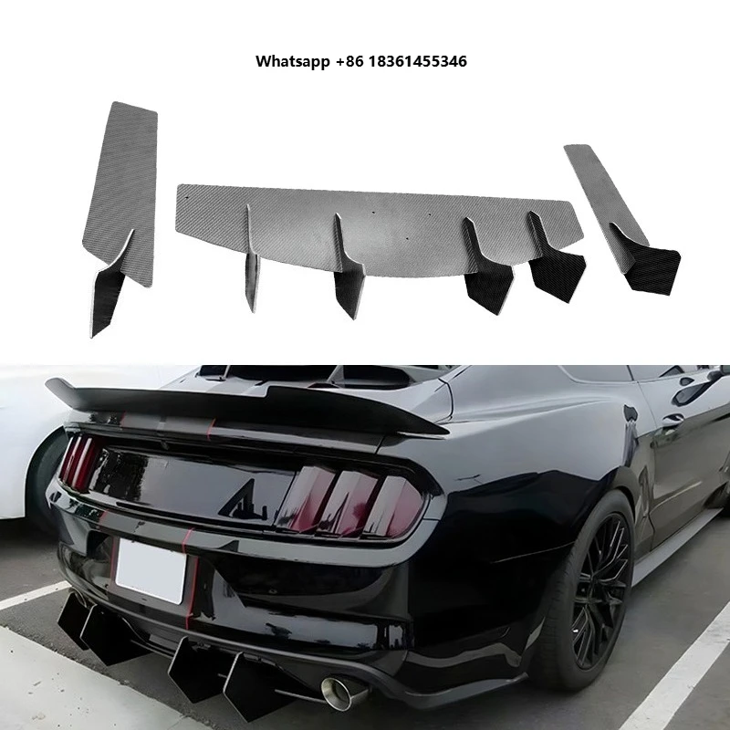 

For Mustang Rear Bumper Accessories 2015+ Hot Selling Factory Carbon Fiber Material Auto Rear Bumper Diffuser Lip