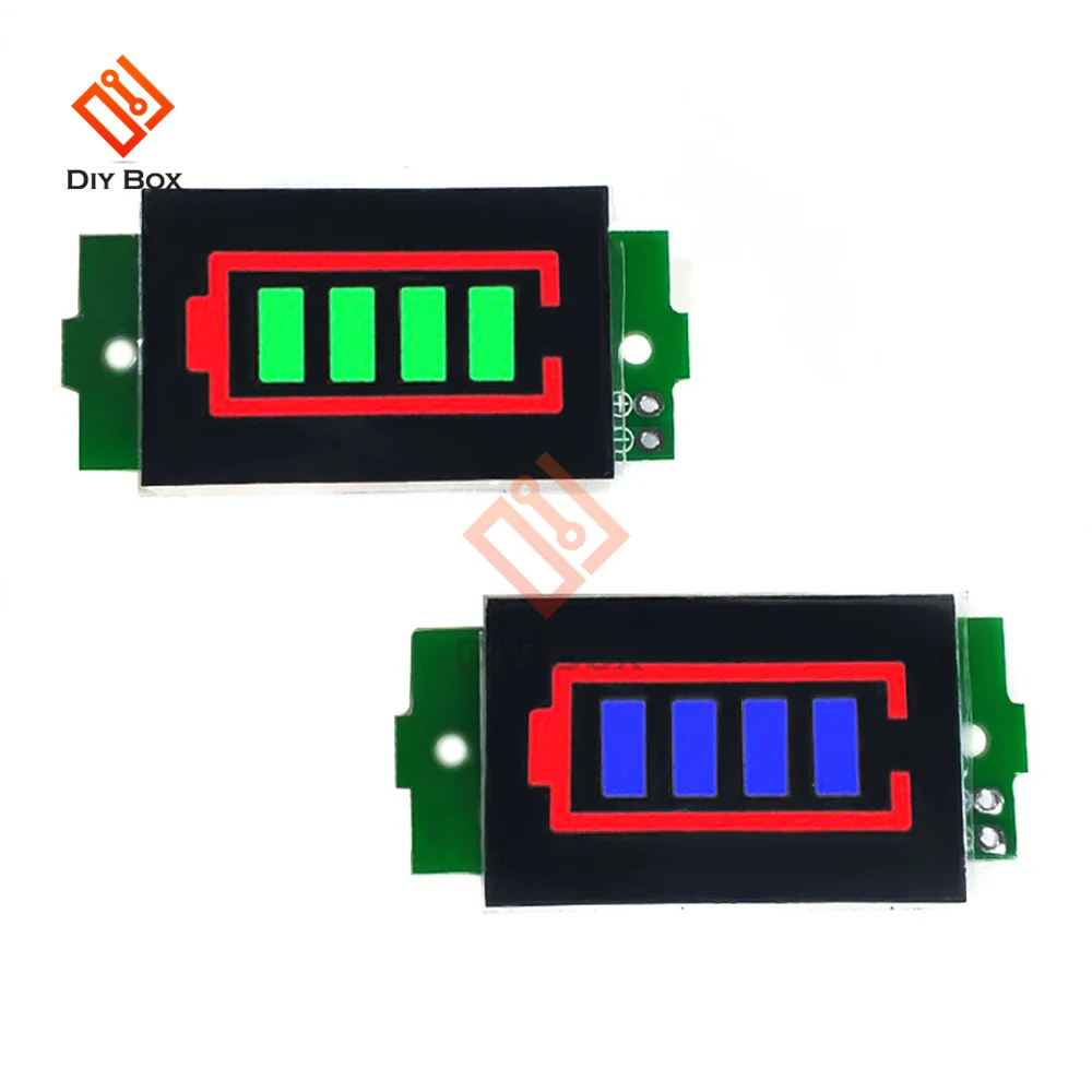 1S-8S Single Lithium Battery Capacity Indicator Module 3-34V Blue Display Electric Vehicle Battery Power Tester Li-ion