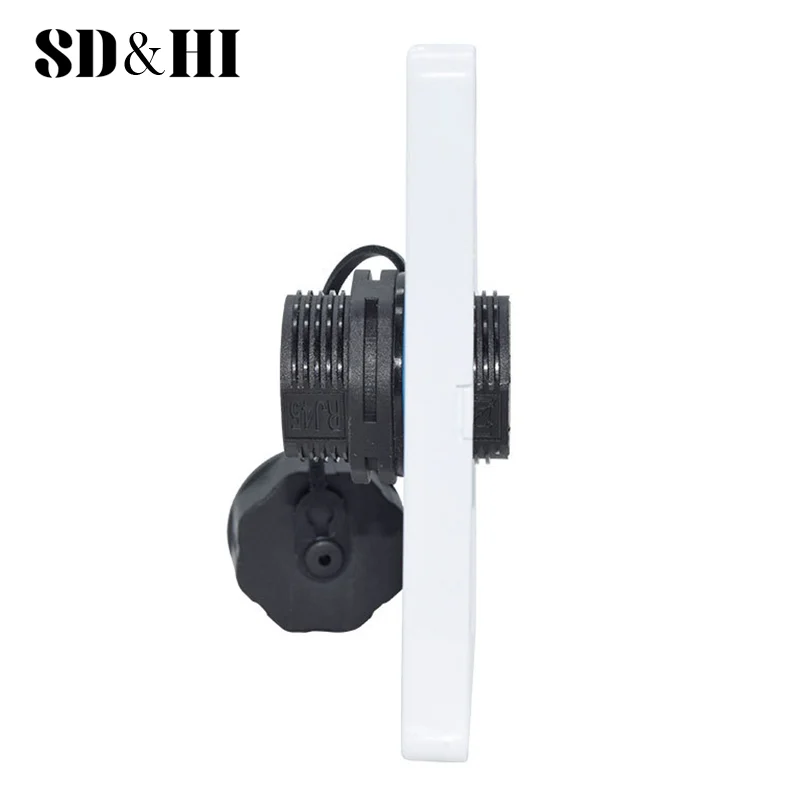 RJ45 Network Waterproof Connector IP68 Shielded Cat6A Gigabit Network Socket Panel Joint For Automated Communication Equipment