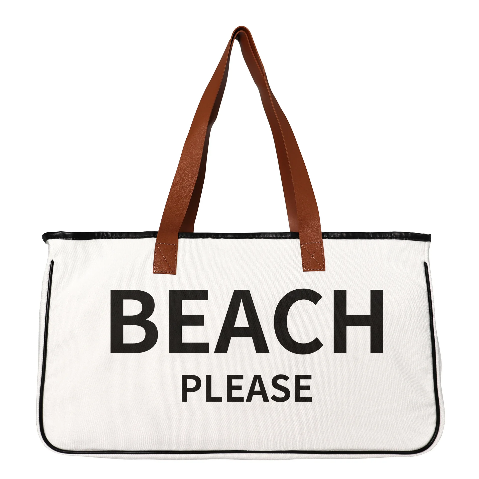 Women Bag Beach Bag Travel Canvas Bag Large Capacity BEACH PLEASE Tote Bag Canvas Handbag Luxury Brand Handle WEEKEND SPORT BAG