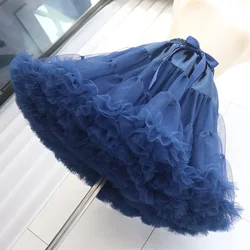 New Women Flower Style Lolita Petticoats Crinoline Inner Bustle Cosplay Tutu Puffy Pleater Cancan Skirt Under Wedding Dresses