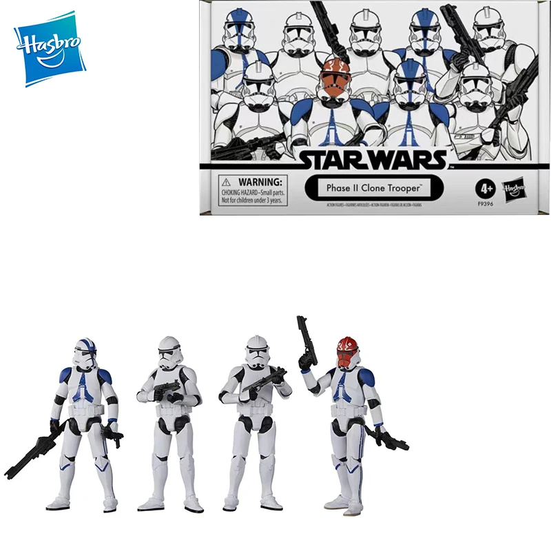 Hasbro StarWars The Vintage koleksi fase Il Clone Trooper 3.75 inci F9396 hadiah koleksi mainan untuk anak Action Figure