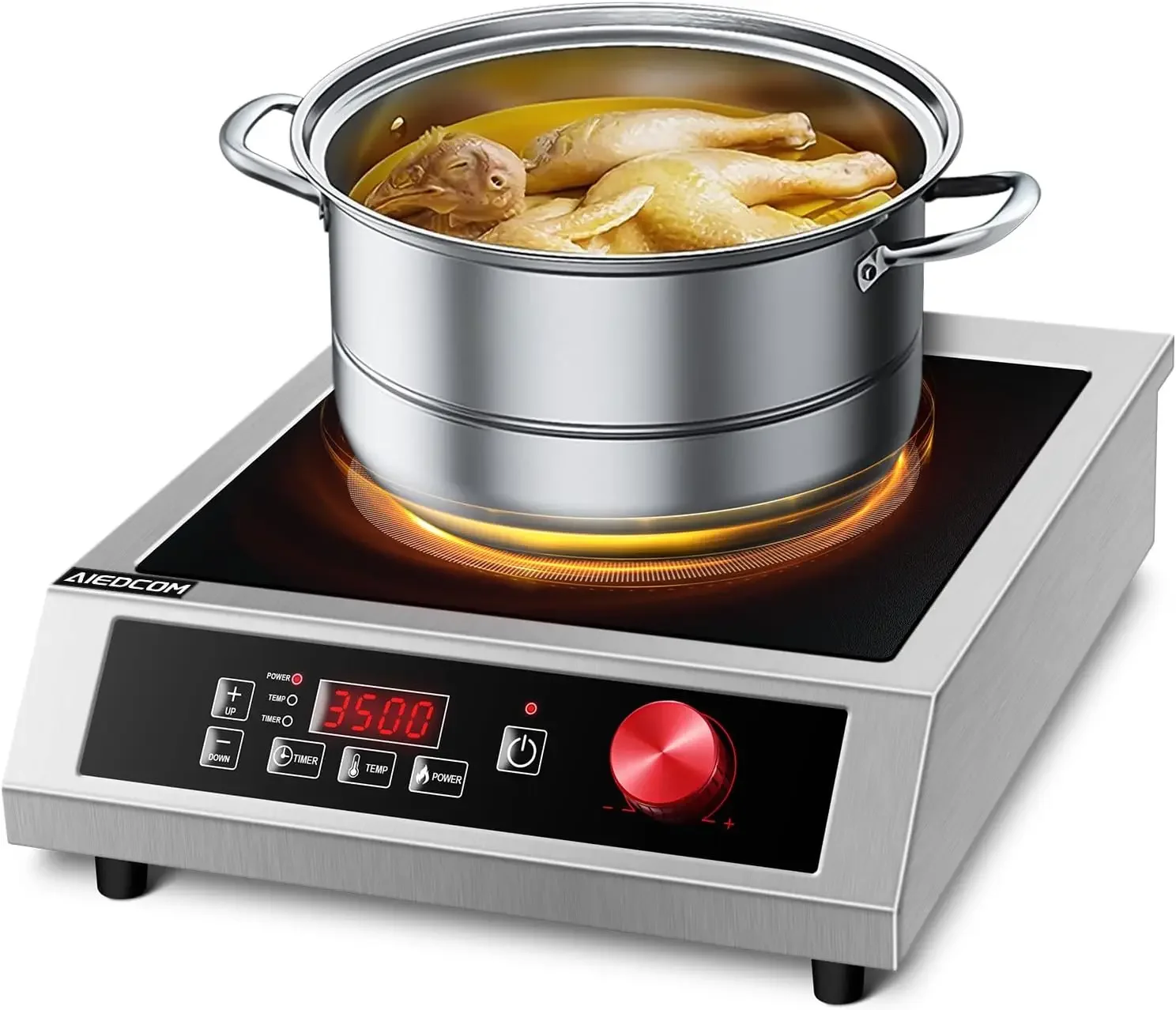 Induction Cooktop, Powerful Electric Induction Burner, Countertop Electric Stove with Digital Sensor, Touch/Knob Control