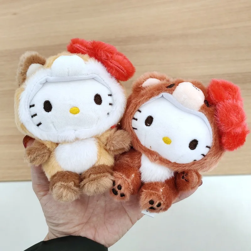 

Мягкий плюшевый брелок Hello Kitty, плюшевая кукла-медвежонок KT с наушниками, подвеска для сумки/рюкзака, милый аниме-кулон, украшение для дома, подарок