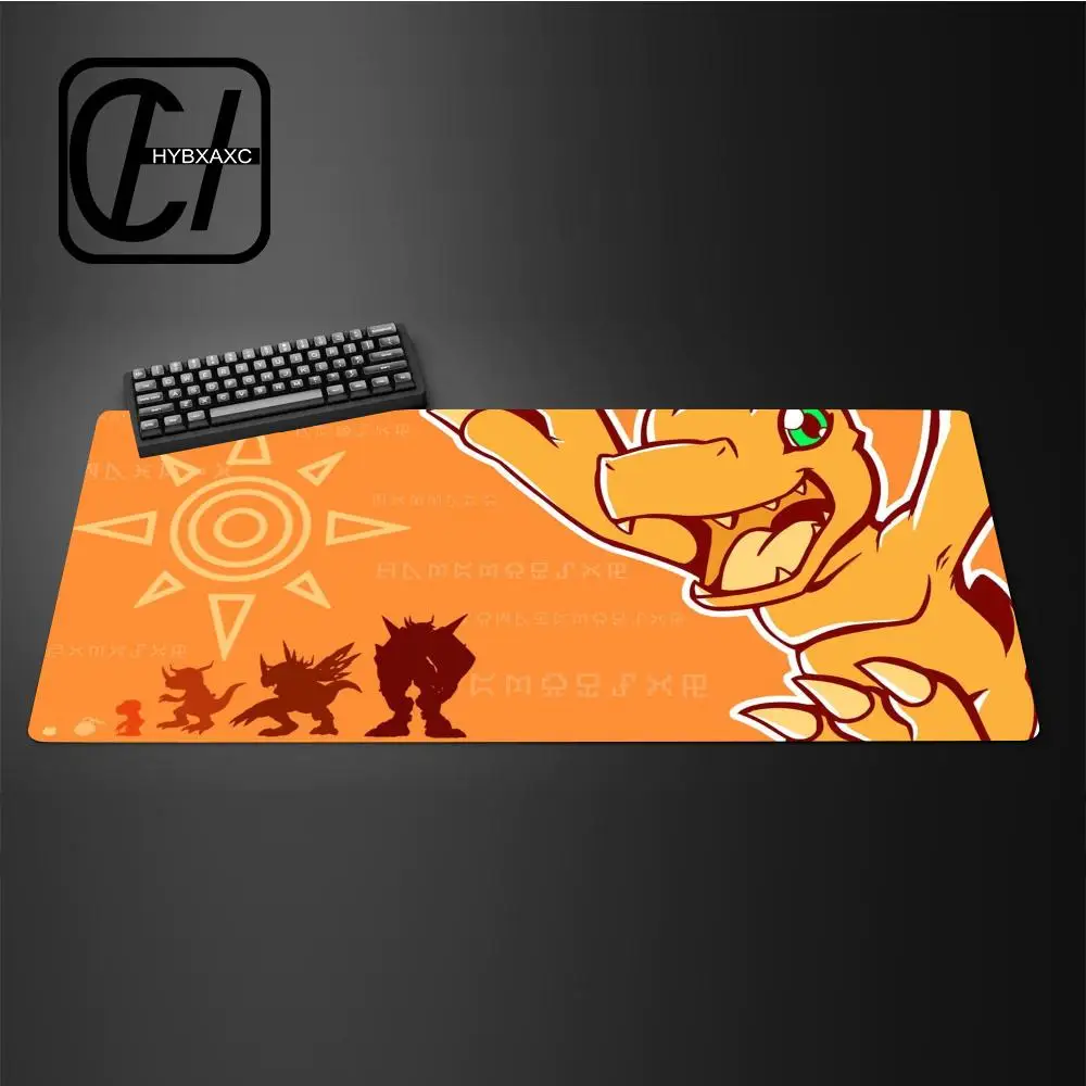 Mousepad Anime Digimon Adventure Gamer Office Desk Mat Large Computer Non-slip Lockedge HD Print