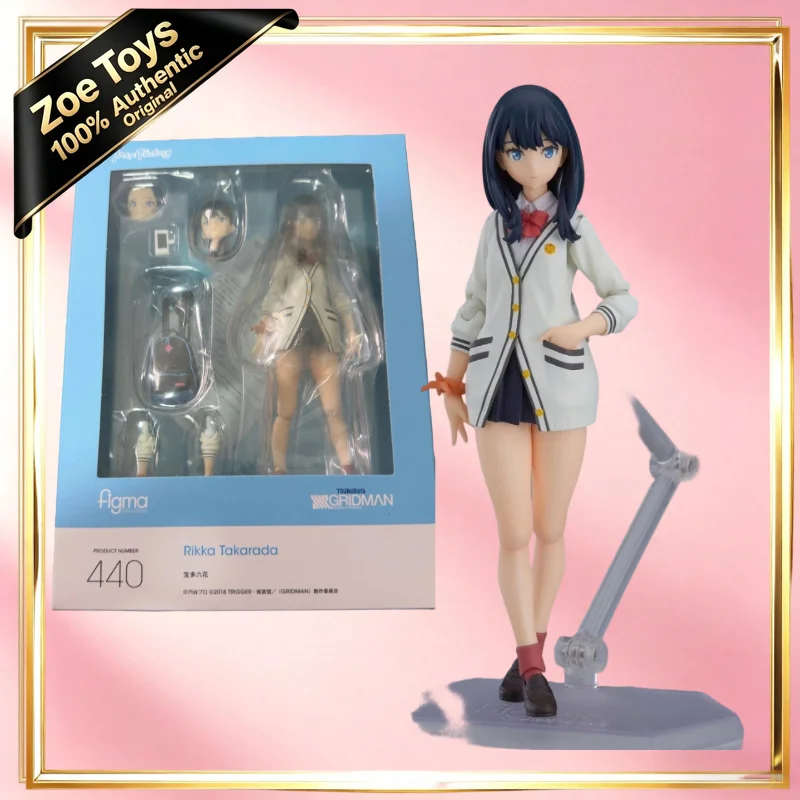 En Stock, 100% Auténtico, GSC Max Factory Figma 440 Rikka Takarada SSSS Gridman, Figura de Acción de Anime, Juguete Coleccionable