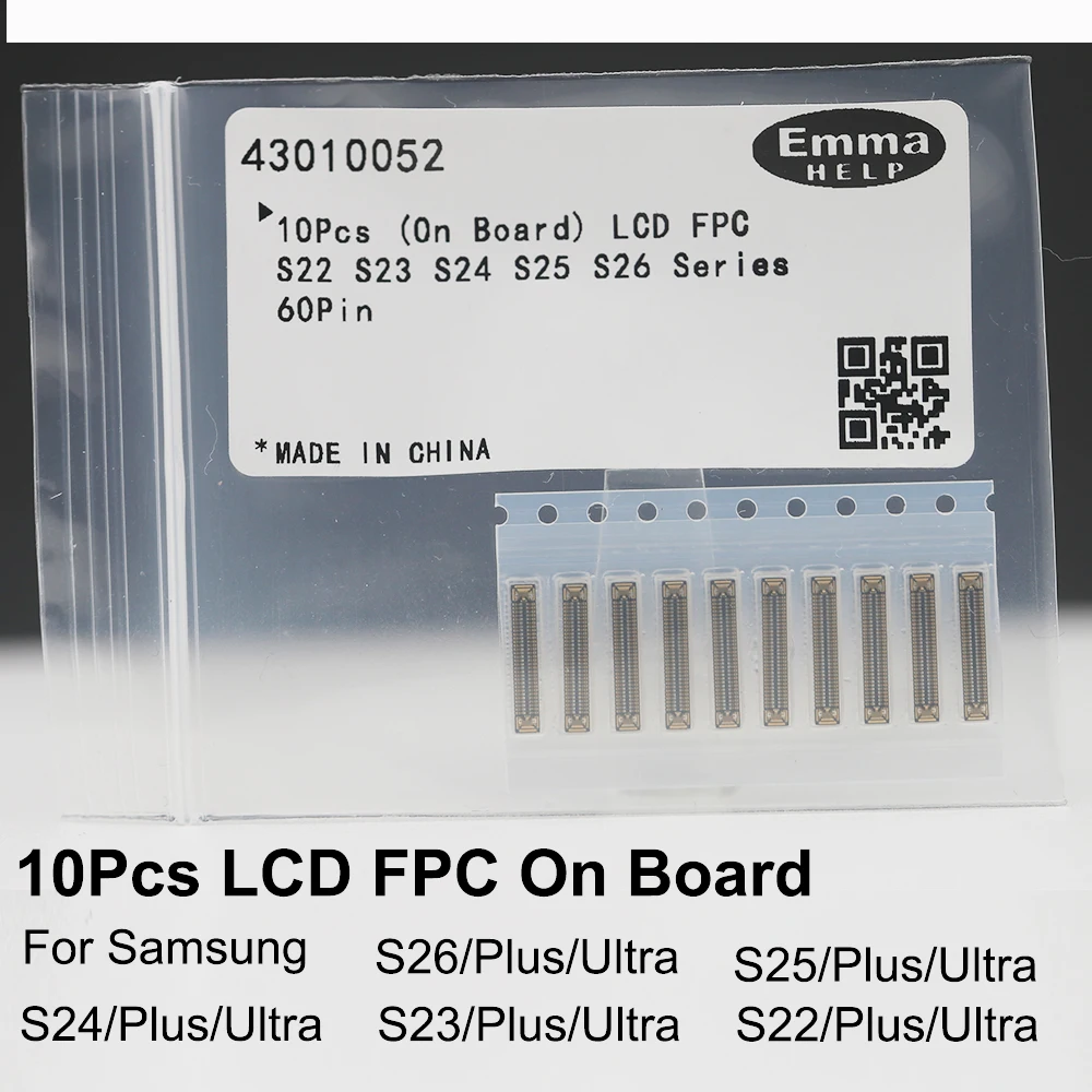 10pcs LCD Display Screen Flex FPC Connector For Samsung S22 S24 S25 S26 Plus S23 Ultra S21 S20 FE S10 Lite On Board Motherboard