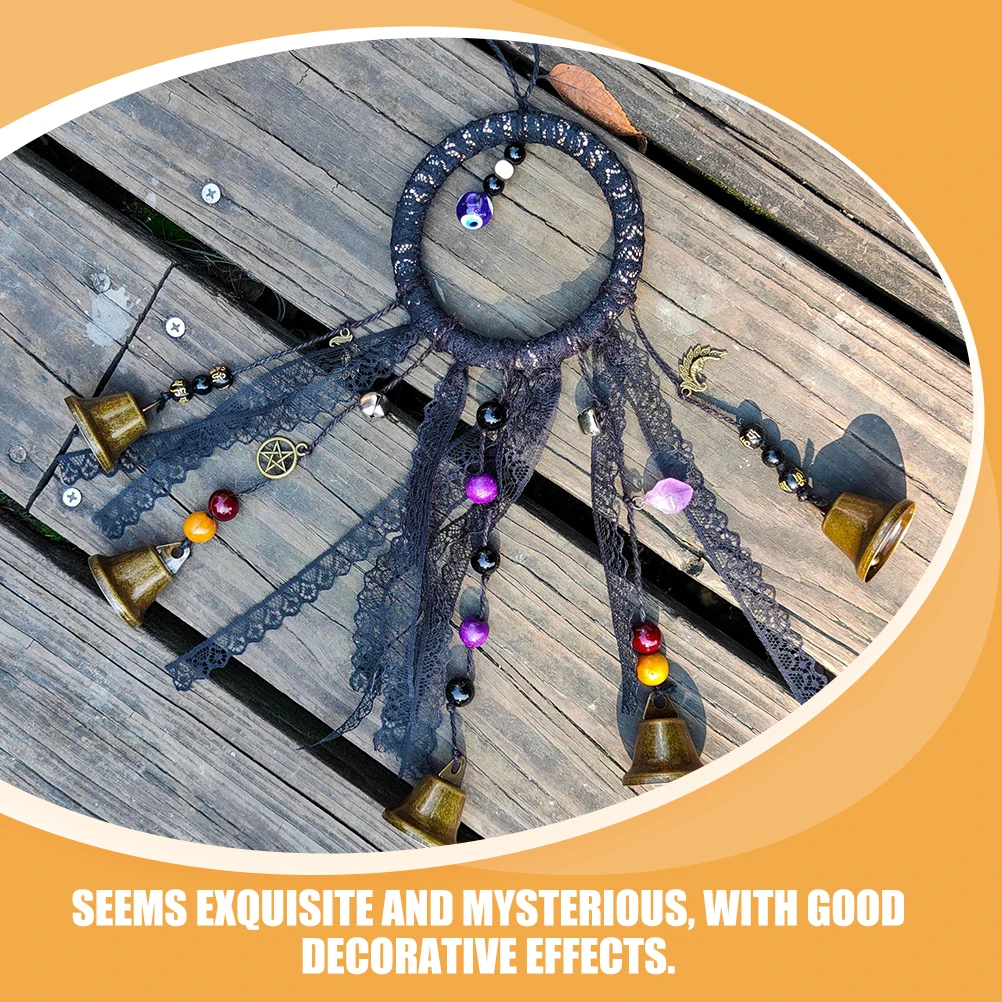 

Hanging Witch Bells Wind Chime Iron Cloth Craft Mysterious Decor Home Garden Door Balcony Patio Decoration Wind Bell