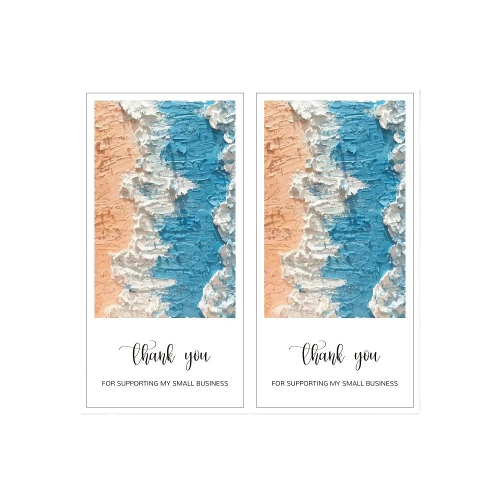 小さなビジネスパッケージをサポートするための50ピース/パック個のヴィンテージありがとうステッカーギフト用シーリングラベル商品装飾ステッカー