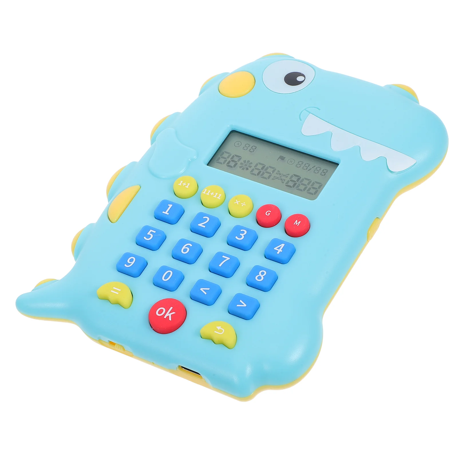 Kids Toys Dinosaur Calculator Lovely Mini Desktop Cartoon Early Education Adorable Sky-blue Educational Calculators Office