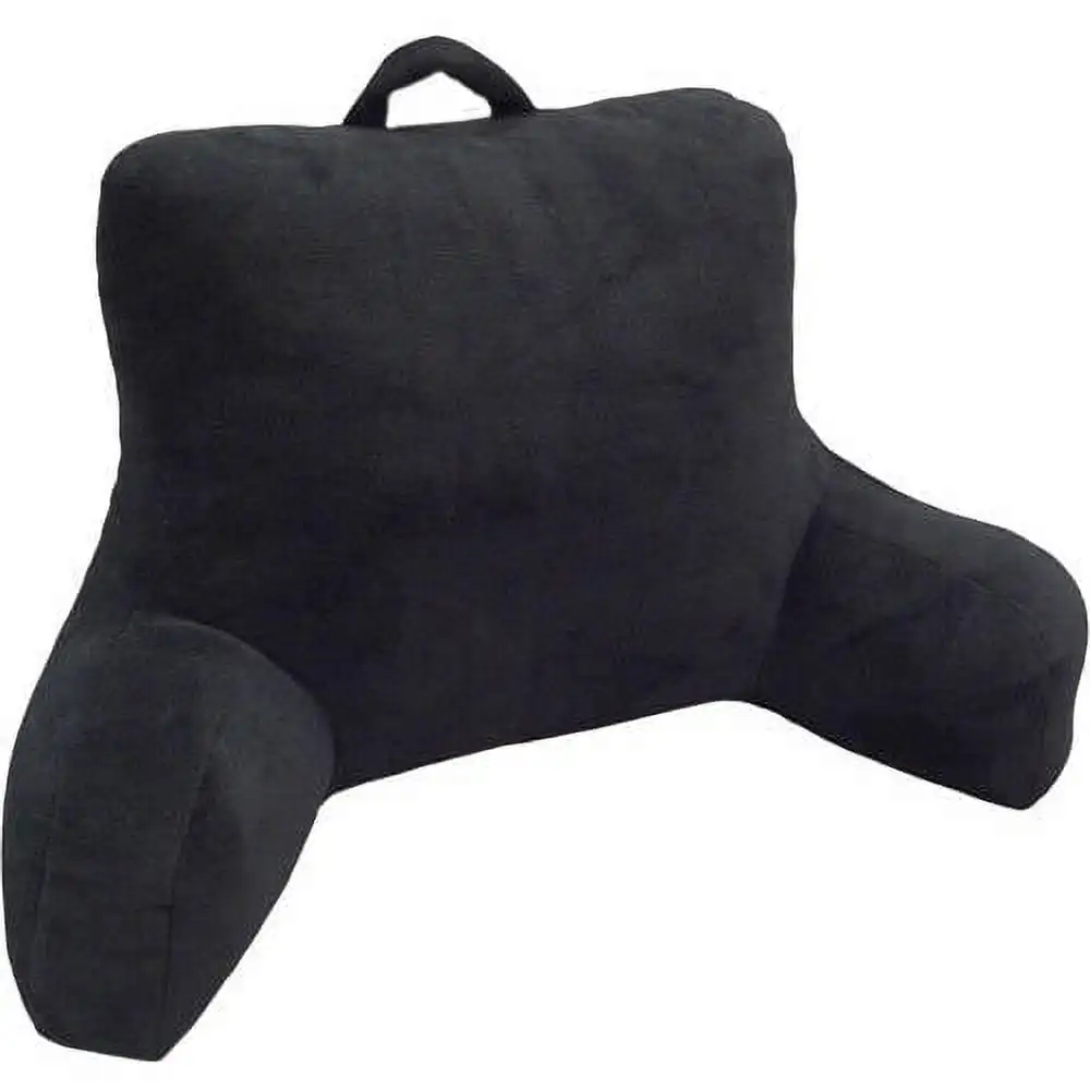 

Micro Mink Plush Backrest Lounger Pillow, Rich Black Poly Micro Mink