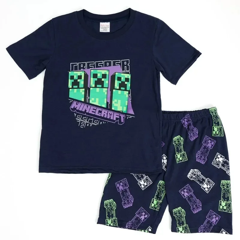Minecrafts Pajamas Angel Sleepwear Long Sleeved Pants Short-sleeved Suit Clothes - view 6
