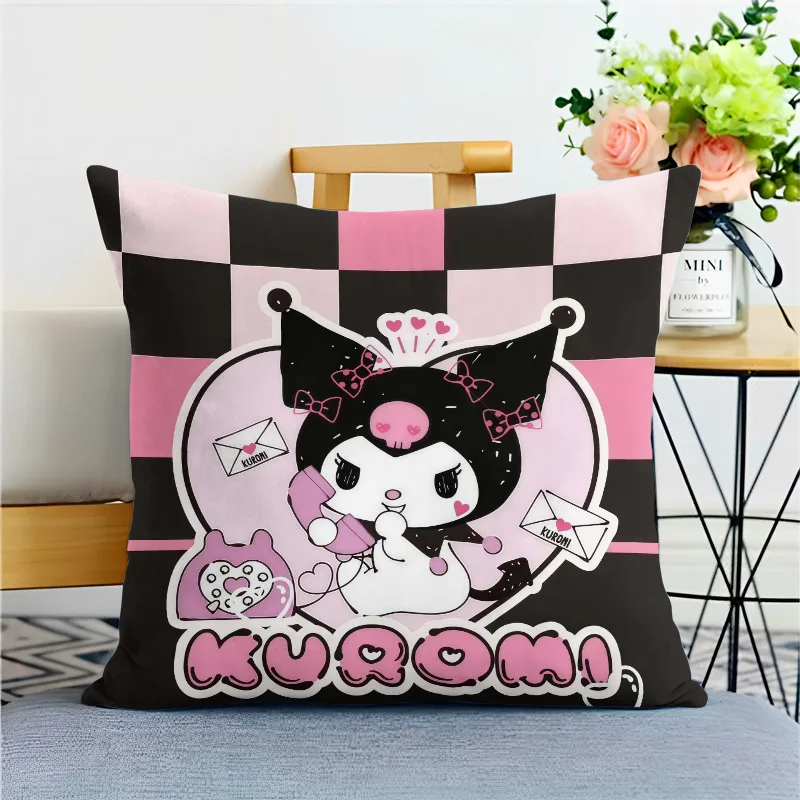 سانريو أنيمي الشكل كورومي رمي وسادة لطيف وسادة الظهر الكرتون الشكل دمية هدية عيد ميلاد