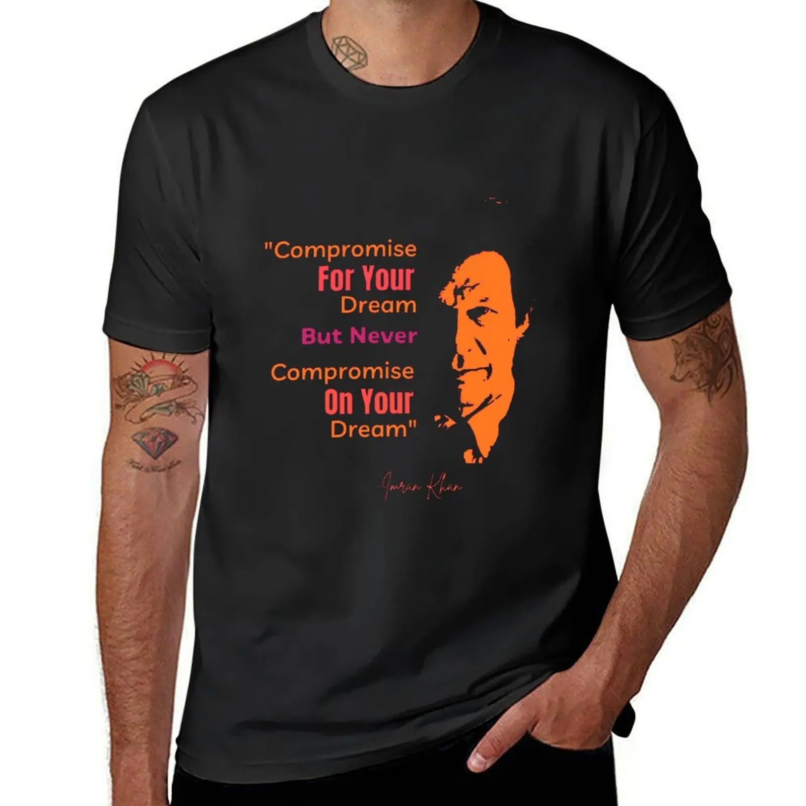 Imran Khan Qoute - Colored Version T-Shirt new edition blacks plain plus sizes mens t shirt