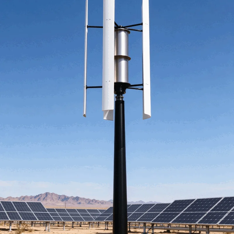 Die Cast Aluminum 400W H Vertical Wind Turbine High Wind Energy Utilization Household Roof Wind Power Equipment