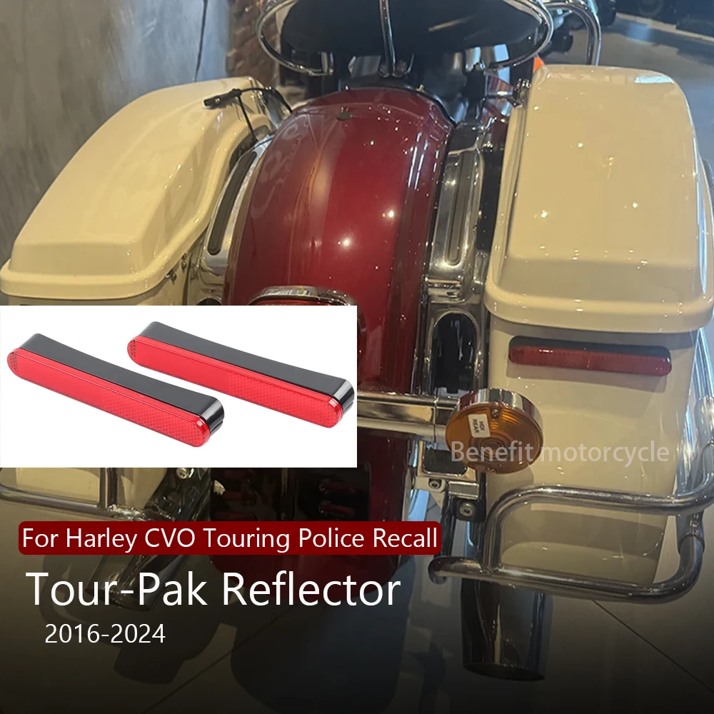 For Harley CVO Touring Road Glide ST Limited FLTRK Special 2016-2024 NEW Motorcycle Police Recall Kit Red Tour-Pak Reflector