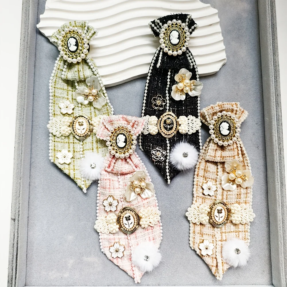 A Handcrafted, Noble and Elegant Women's Bow Tie in a Business and Campus Style, Suitable for Daily Fashion Wear, Business Gatherings, Event Performances, Program Hosting, Cosplay, Etc