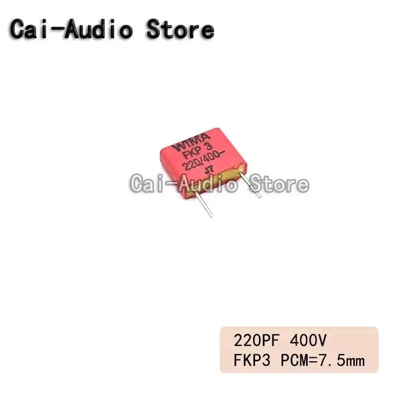 2PCS/5PCS/10PCS/Lot Brand NEW Germany WIMA FKP3 400V 0.00022UF 400V 221 Film Capacitor 400V 220PF 400v221 Pitch 7.5mm 5%