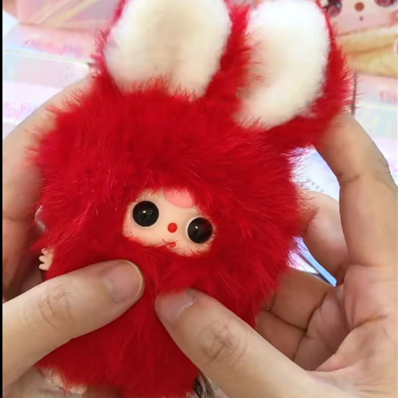 Baby Tre Super Mini Rabbit Series Scatola cieca Simpatico coniglietto Anime Figura Scatola misteriosa Borsa a sorpresa Ciondolo in peluche Bambola in vinile Giocattoli Nuovo