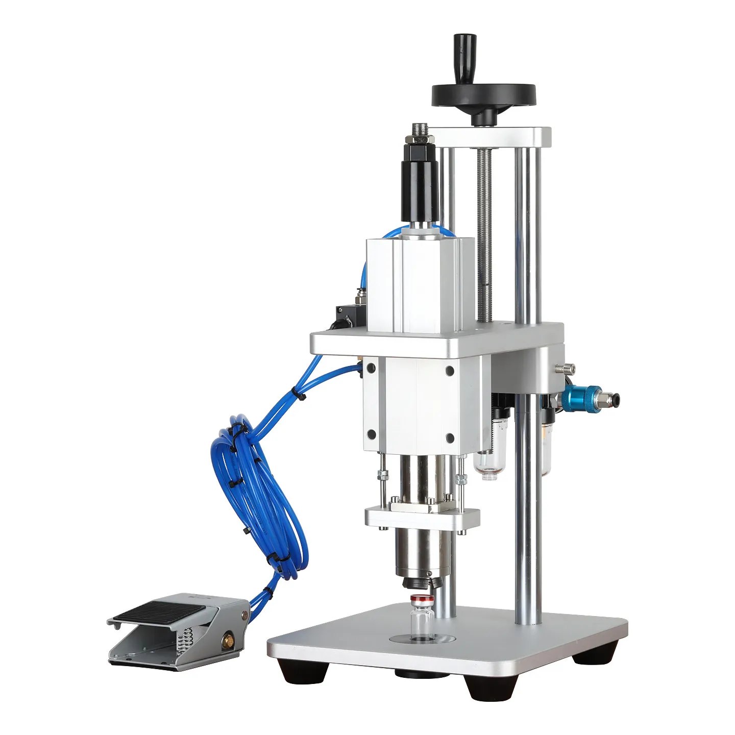 13x13mm  15x15mm   20x20mm  Fully automatic Perfume glass bottle aluminum-plastic cap sealing machine