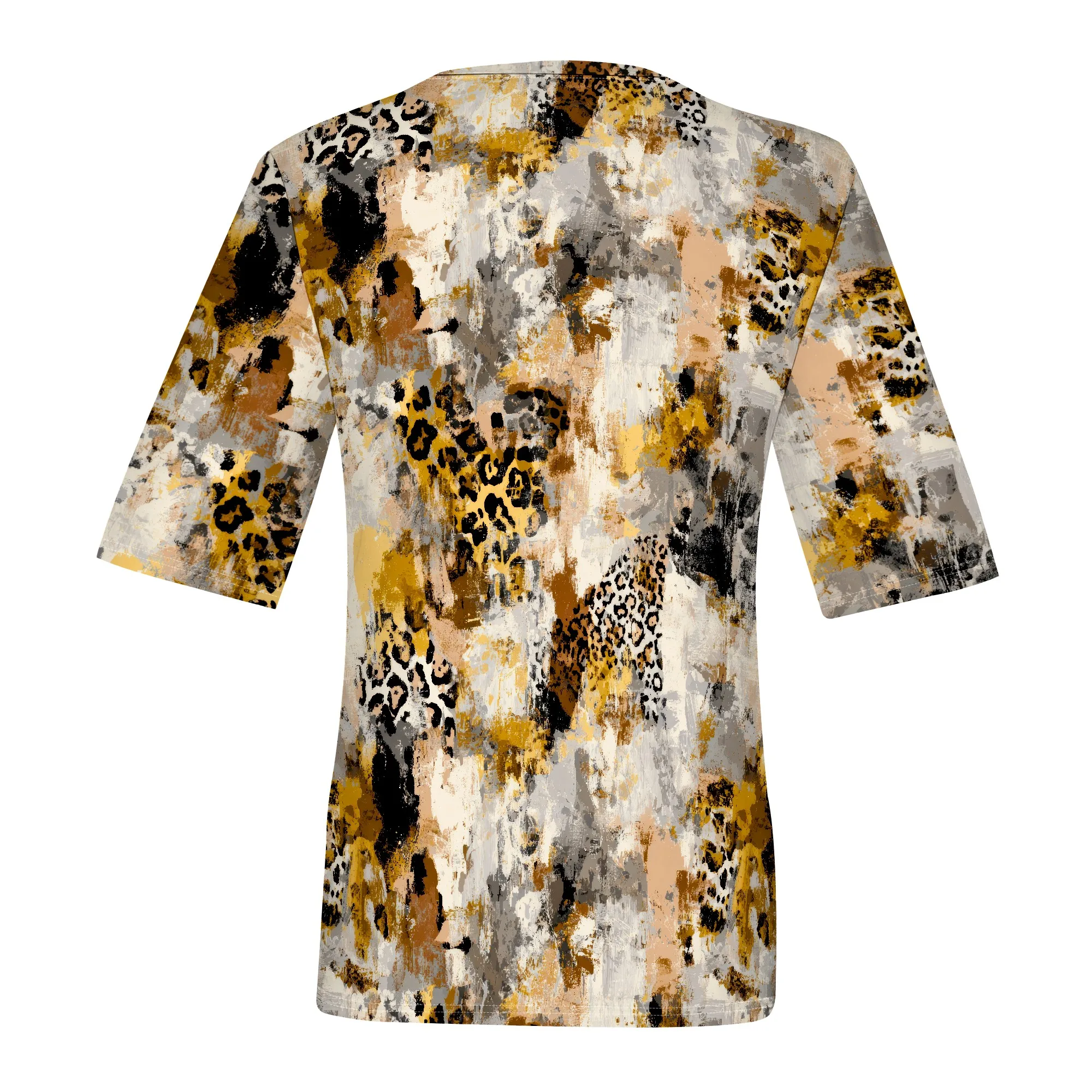 3/4 Length Sleeve Womens Tops 2025 Floral Print Vintage V Neck Top Shirt Loose Plus Size Shirts Vacation Outfits