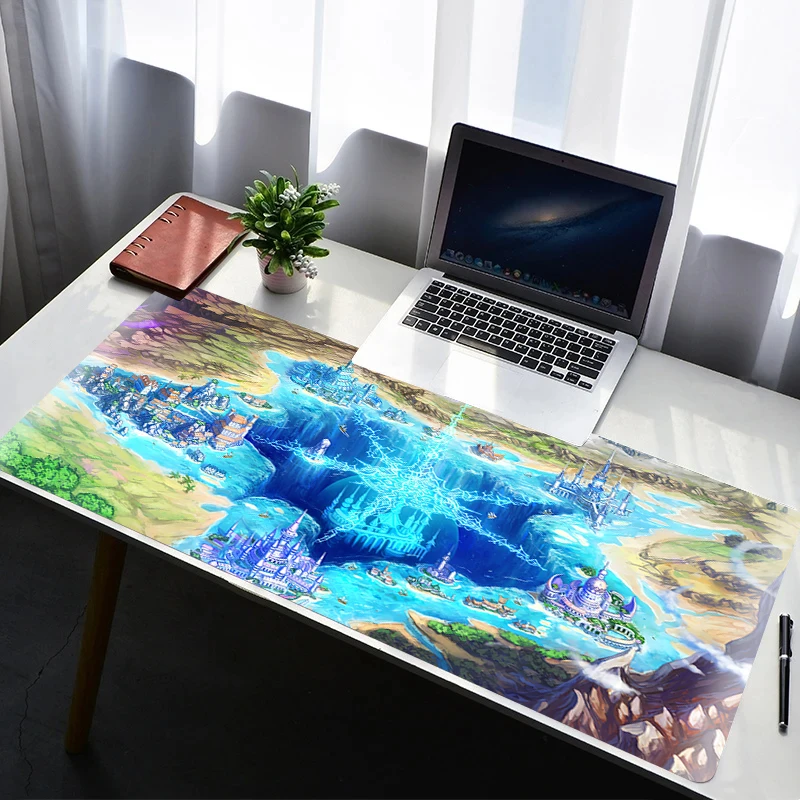 

Gaming Mouse Pad Desk Mat Gamer Game World Map And Terrain Professional Premium Mousepad Speed Control Accessories Keyboard Pad