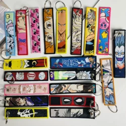 Anime Lock Keychain Fan Gifts Jet Tags Embroidery Key Tag Cute Car Pendant Keyring Ornament Bag Purse Charm Accessories Gifts