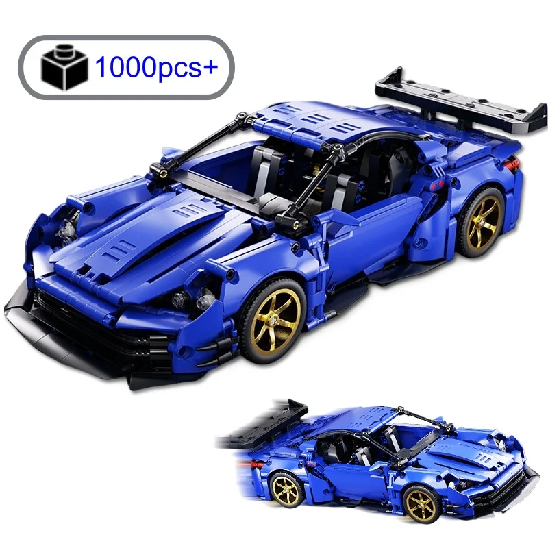 

MOC Технический суперскоростной спортивный автомобиль Строительные блоки Сборка кирпичей Гоночный автомобиль Игрушки День рождения Хэллоуин Рождественские подарки Дети