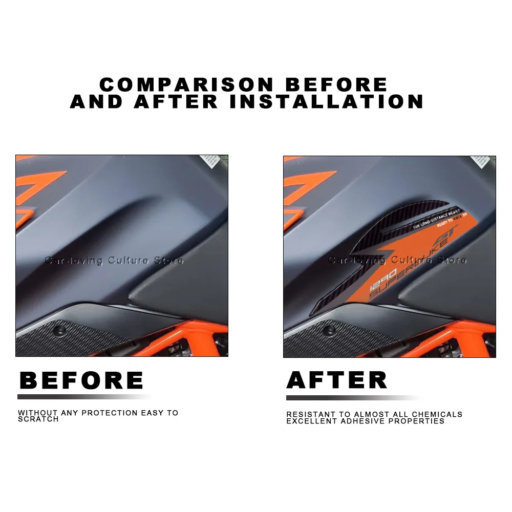 For 1290 Super Duke GT 2022-2024 Waterproof Protective Sticker Motorcycle Side Guard Stickers 3D Epoxy Resin Sticker