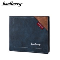 Baellerry Men's RFID Blocking Wallet Short Bifold Vintage Genuine Leather Slim Wallet with Multiple Card Slots and Cash Pocket