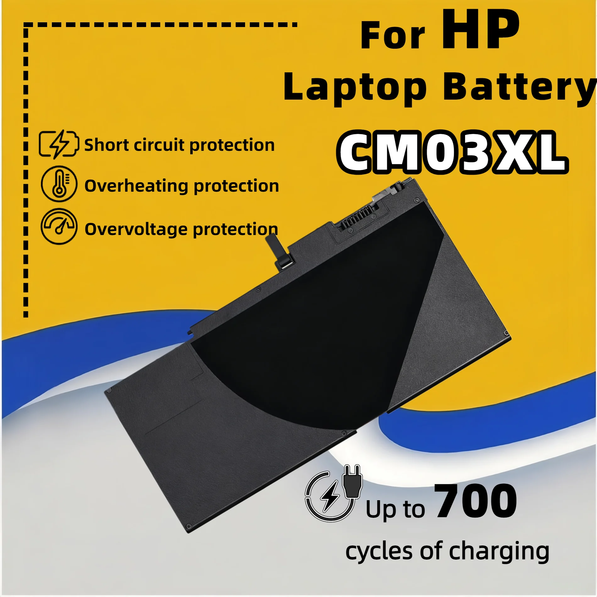 FRLESUI Battery CM03XL for HP EliteBook 840 845 850 740 745 750 G1 G2 Series HSTNN-DB4Q HSTNN-IB4R LB4R E7U24AA 716724-1 CM03