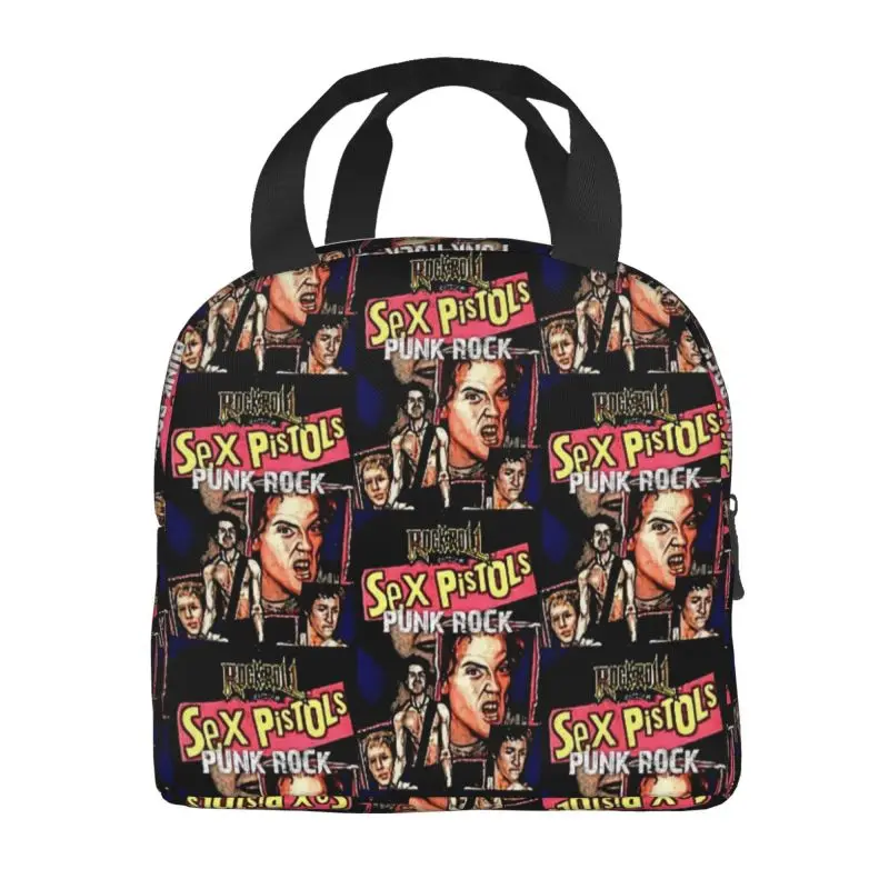 Sex Pistols Insulated Lunch Bag for School Office Heavy Metal Rock Band Waterproof Cooler Thermal Lunch Box Women Children